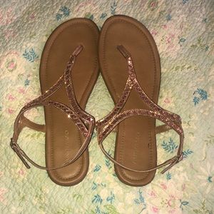 Sparkly cushioned sandals